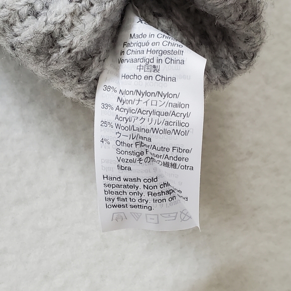 Madewell Donegal Mercer Wool Blend Turtleneck Sweater Grey Cozy Knit XS - Picture 9 of 10